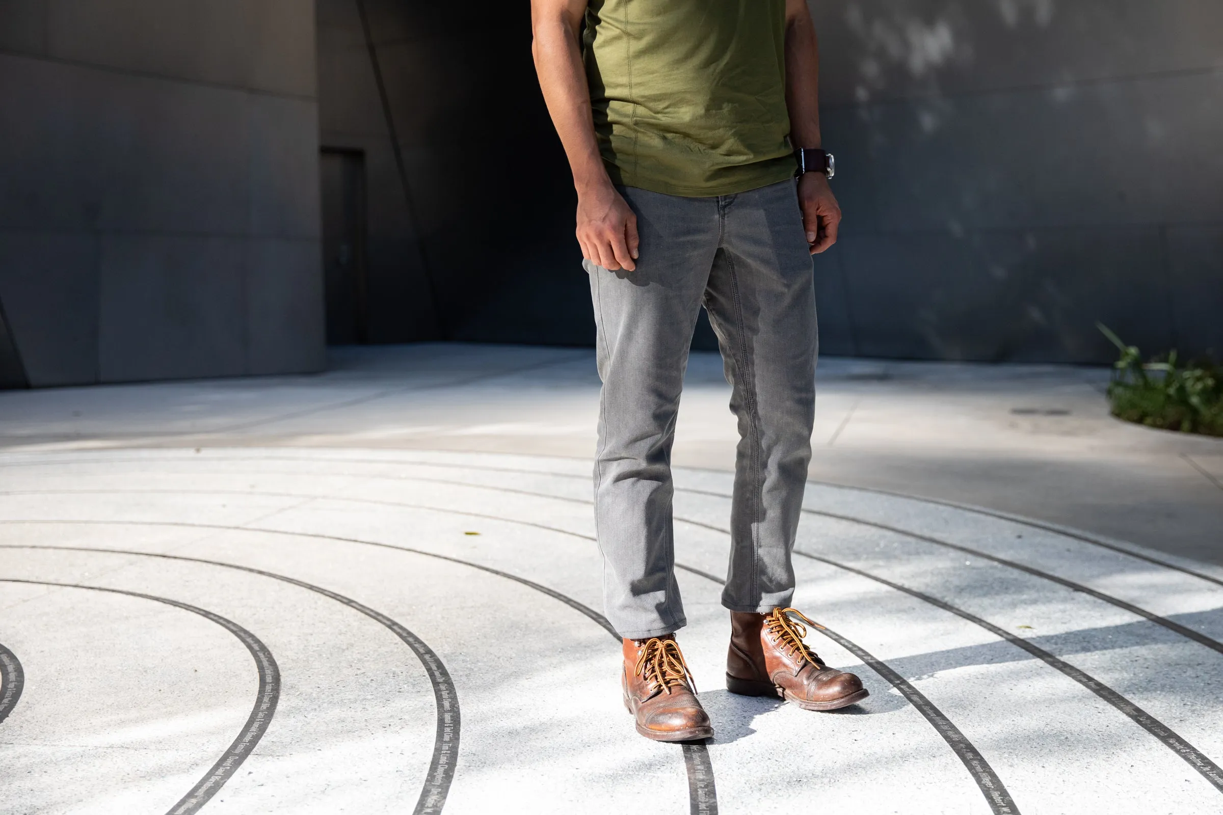 grey wash CORDURA® slim jeans