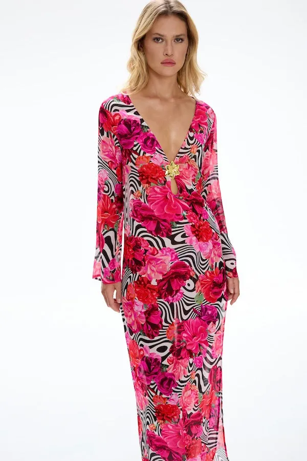 Hotline Maxi Dress Flamenco Stripe