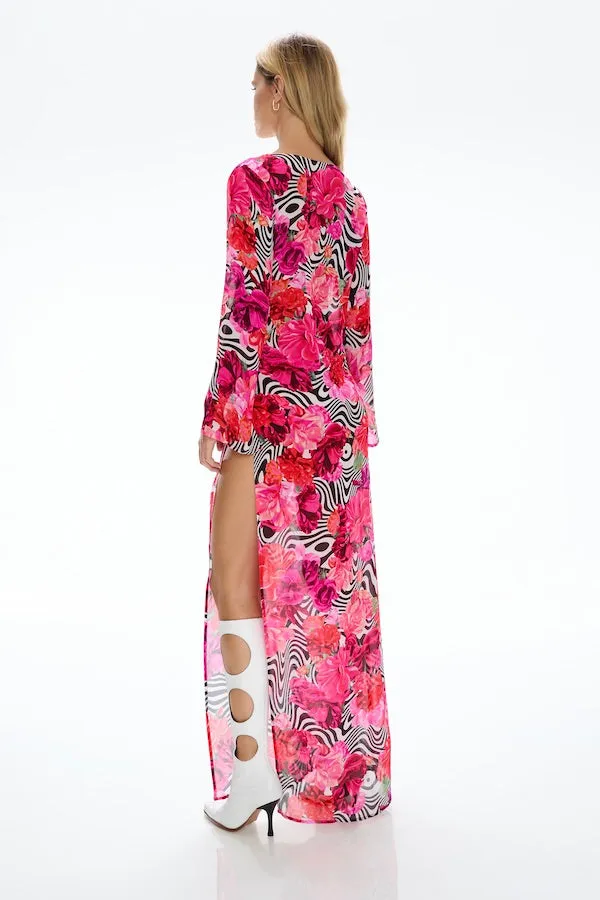 Hotline Maxi Dress Flamenco Stripe