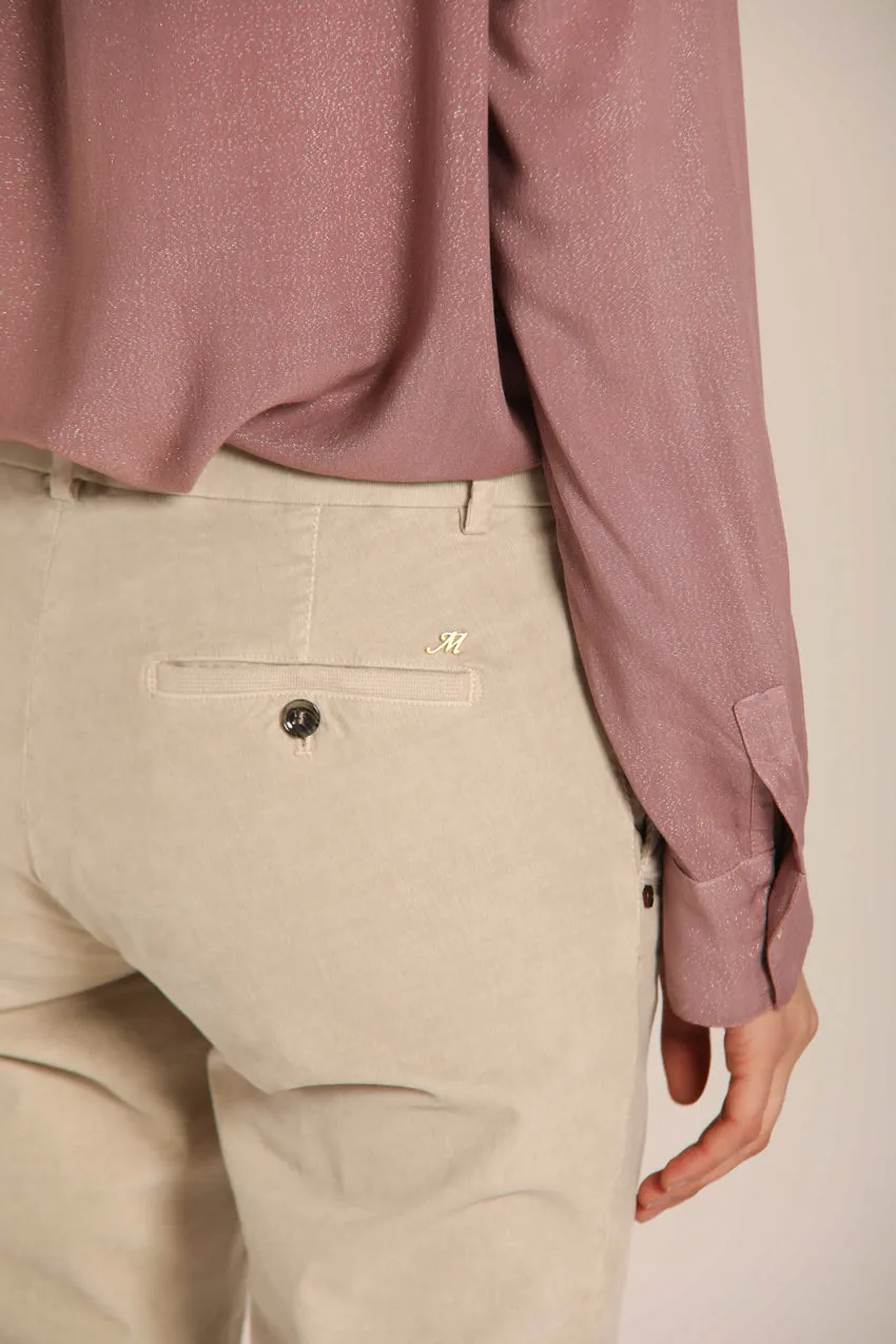 Jaqueline Archivio pantaloni chino donna in velluto 1000 righe curvy fit