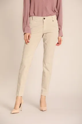 Jaqueline Archivio pantaloni chino donna in velluto 1000 righe curvy fit