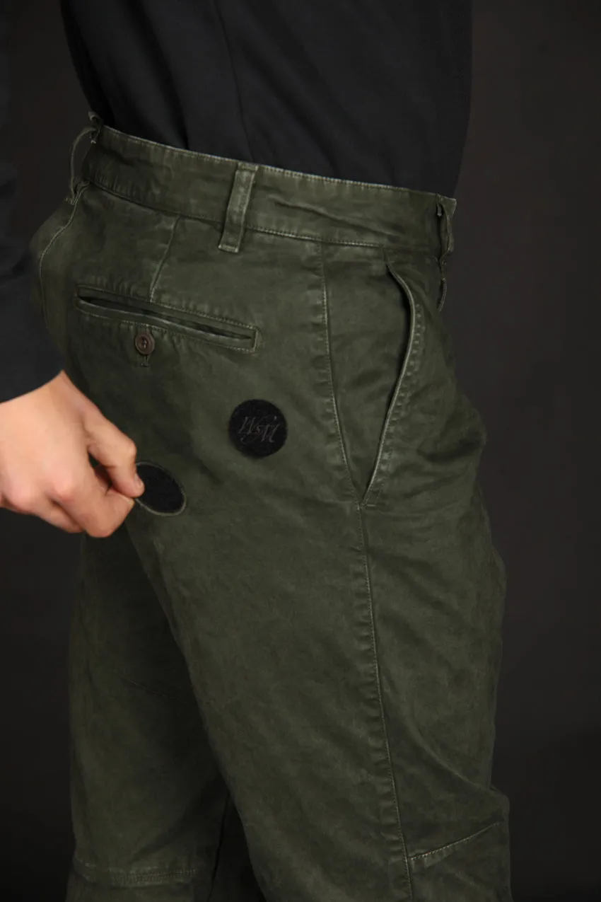 John Coolchinos pantalone chino uomo in gabardina Logo Limited Edition carrot fit ①