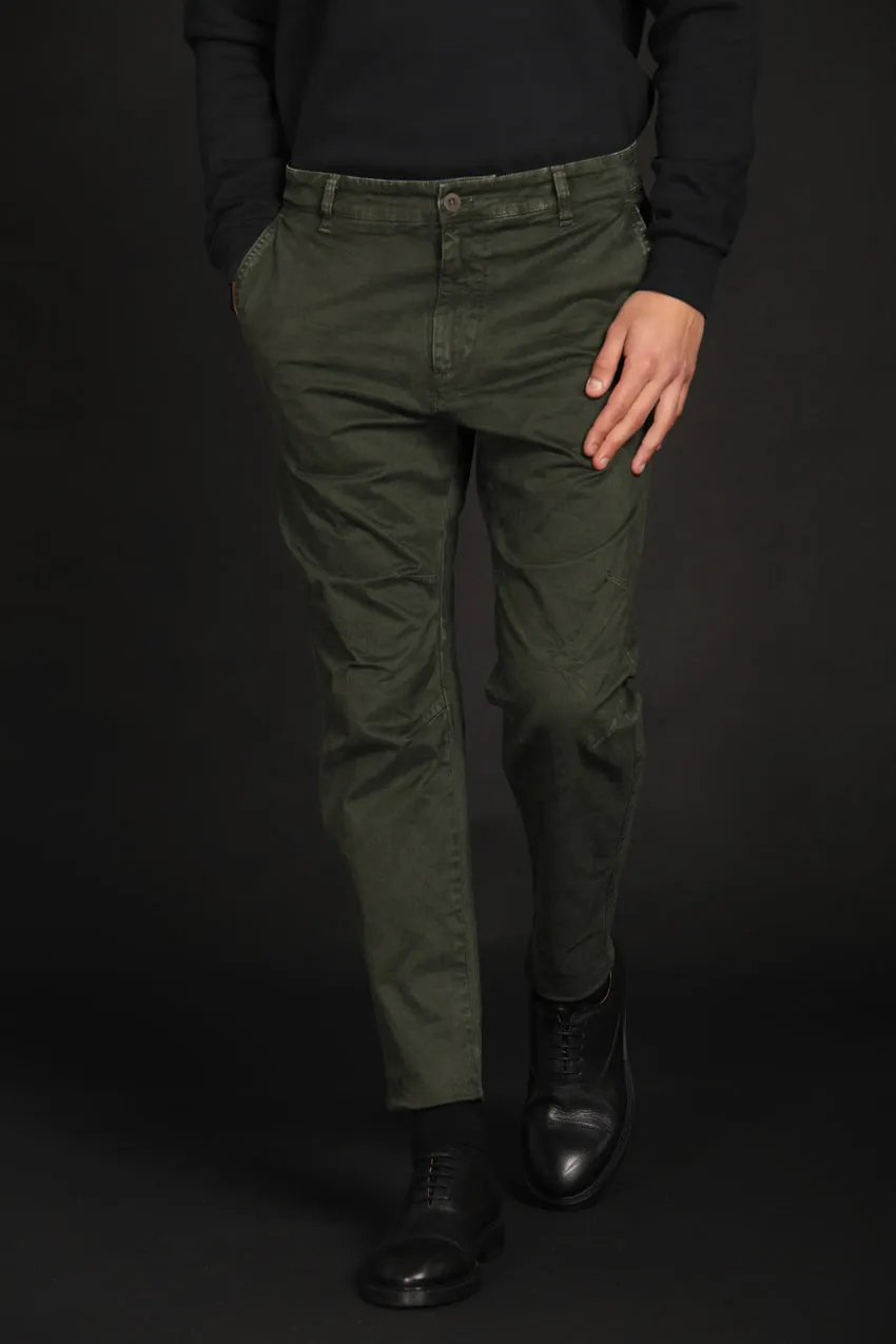 John Coolchinos pantalone chino uomo in gabardina Logo Limited Edition carrot fit ①