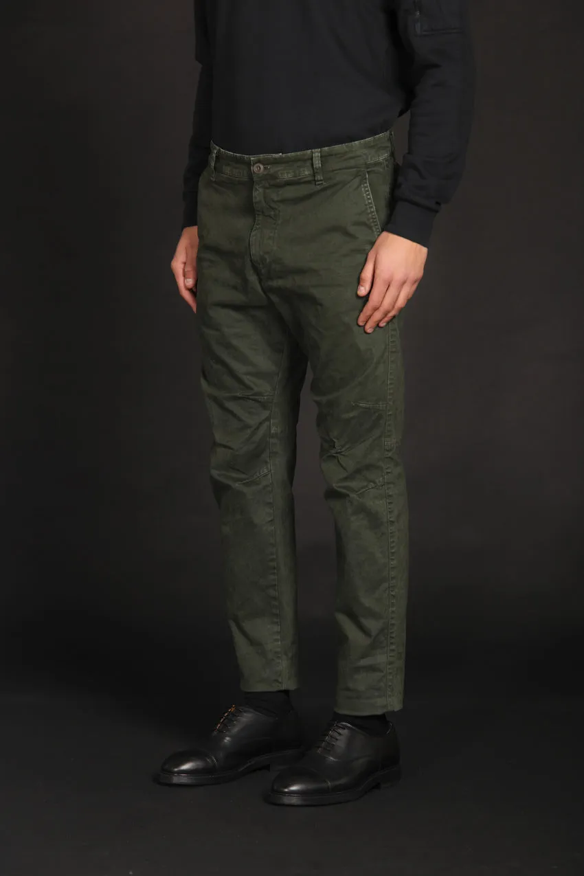 John Coolchinos pantalone chino uomo in gabardina Logo Limited Edition carrot fit ①
