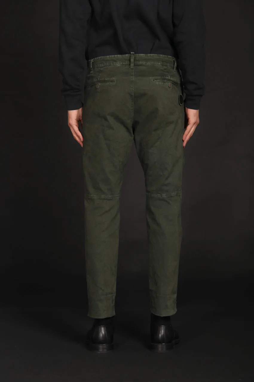 John Coolchinos pantalone chino uomo in gabardina Logo Limited Edition carrot fit ①