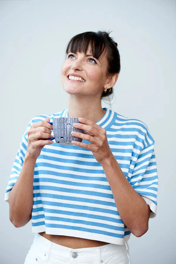 JONES & CO - BLUE WEAVE MUG