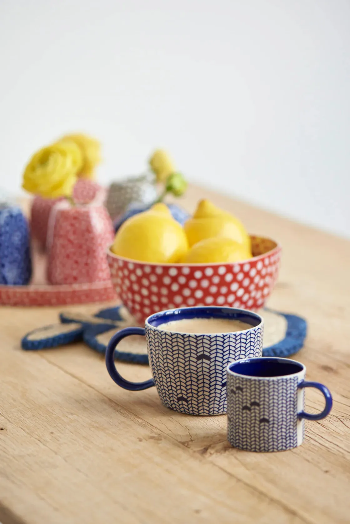 JONES & CO - BLUE WEAVE MUG