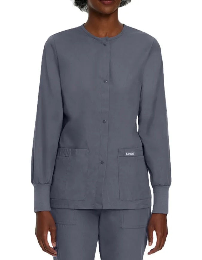 Landau 29 Inch Women's Snap Front Nursing Scrub Jacket