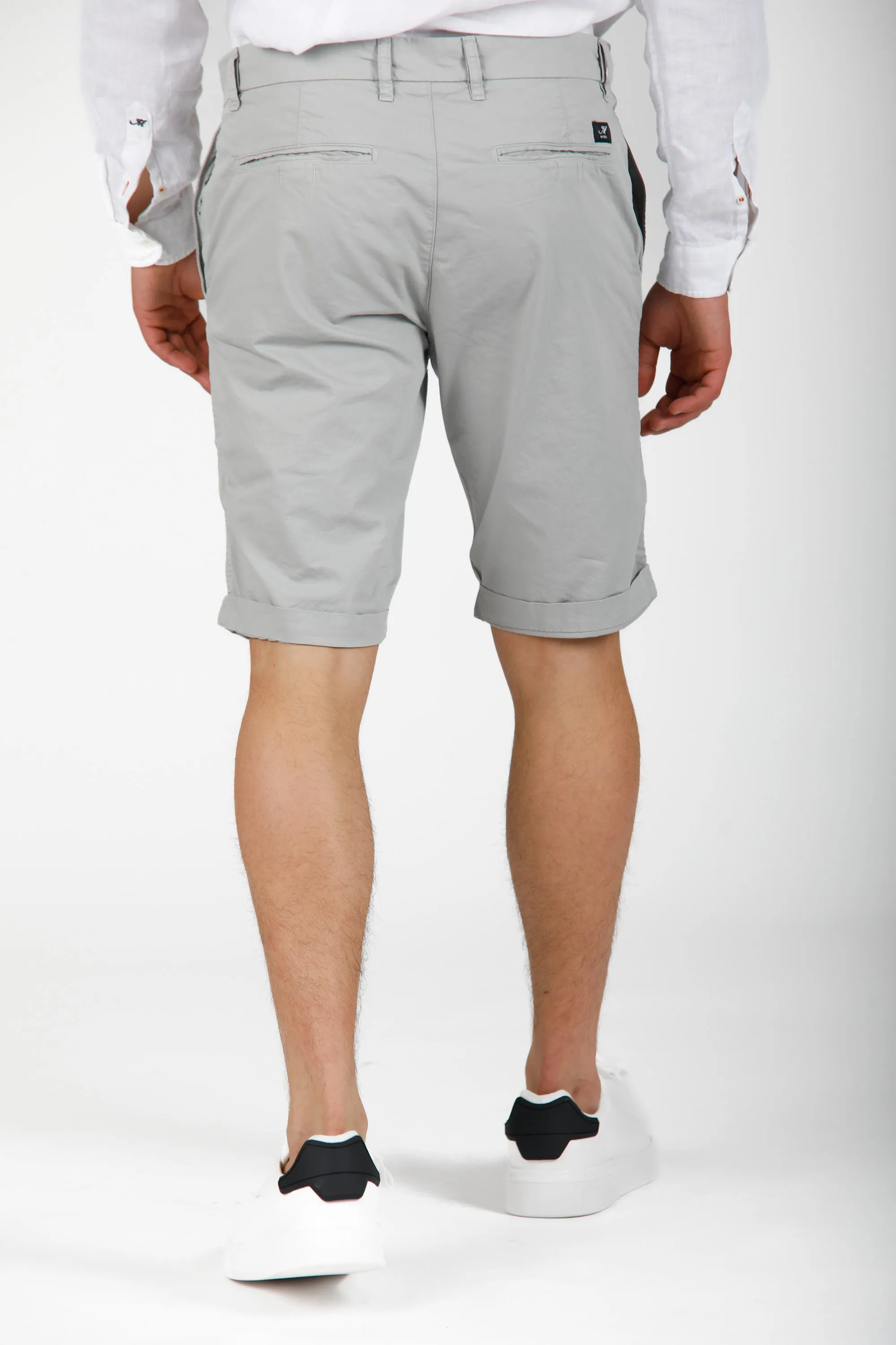 London bermuda chino uomo in gabardina stretch regular fit ①