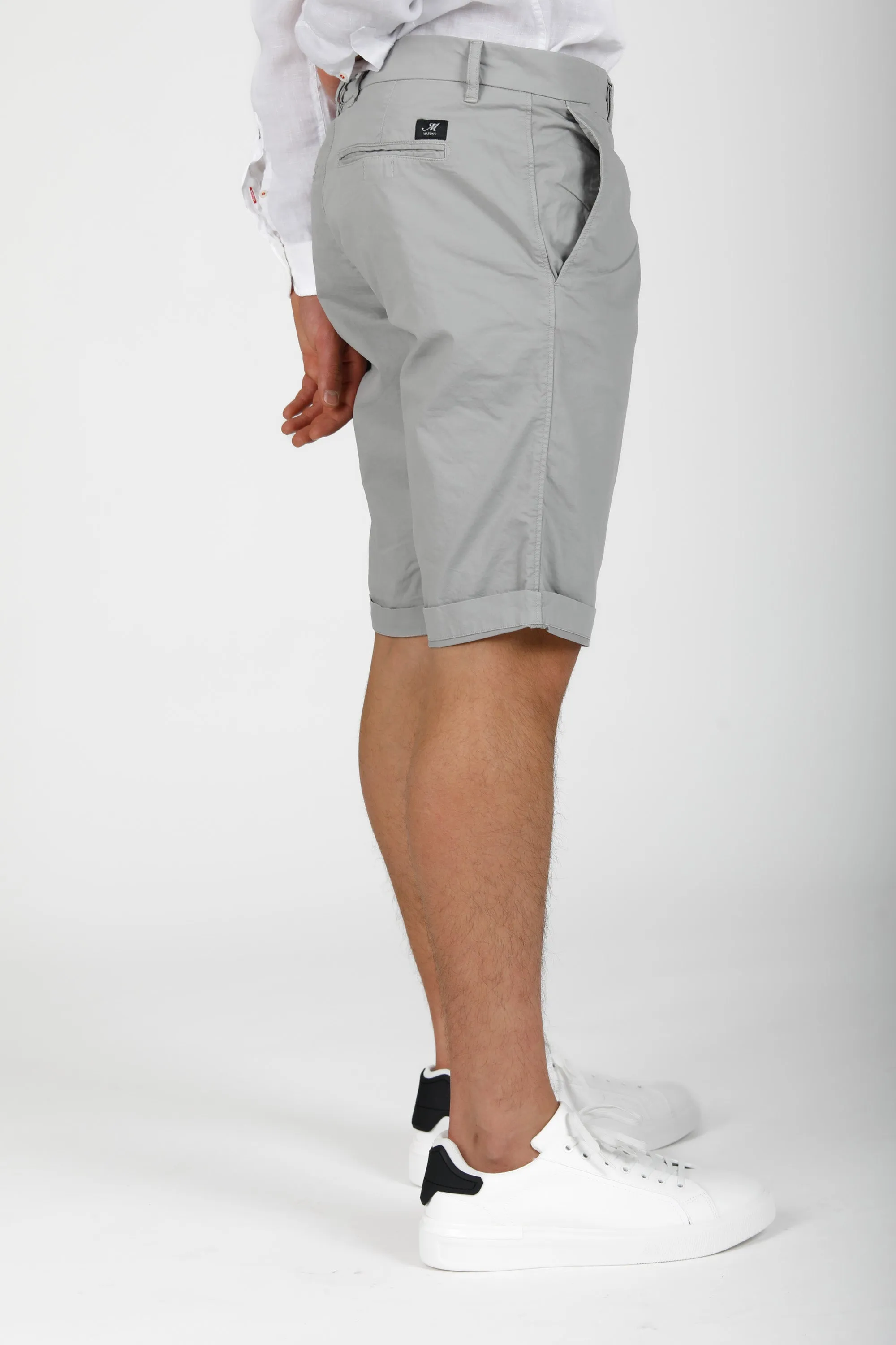 London bermuda chino uomo in gabardina stretch regular fit ①
