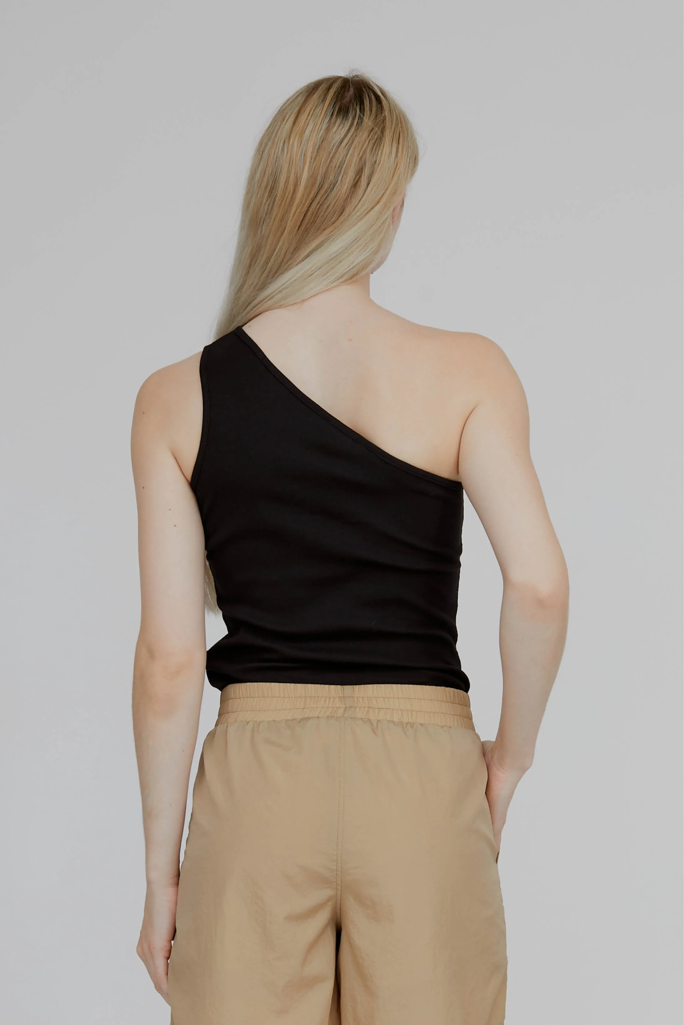 Ludmilla One Shoulder Top - Black