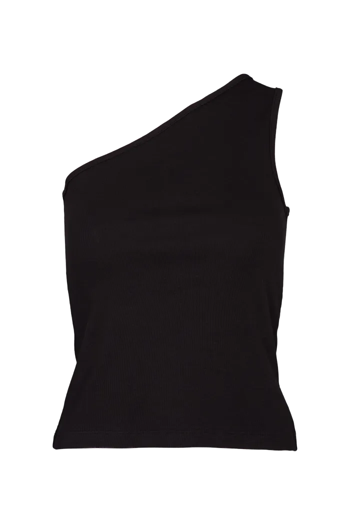 Ludmilla One Shoulder Top - Black