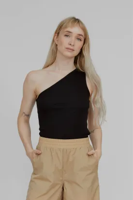Ludmilla One Shoulder Top - Black