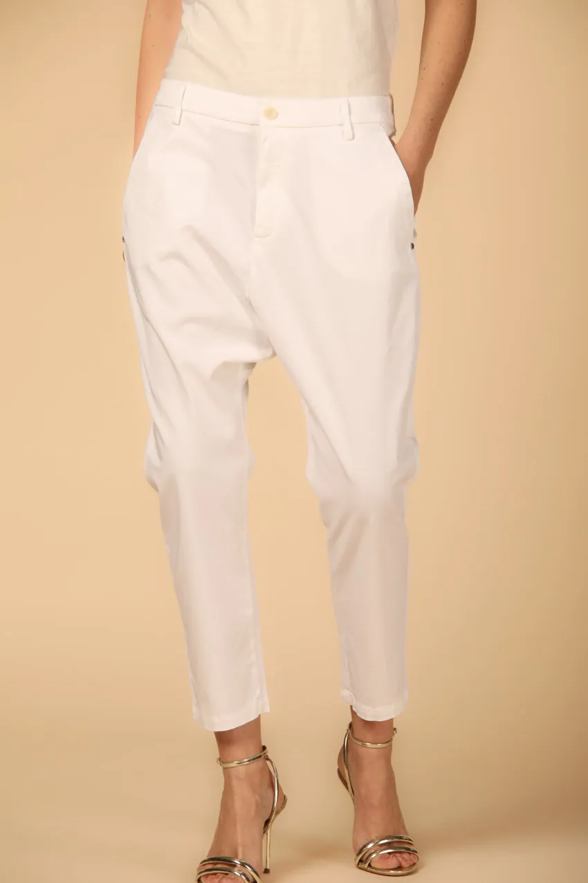 Malibu Jogger pantalone chino donna in gabardine relaxed ①