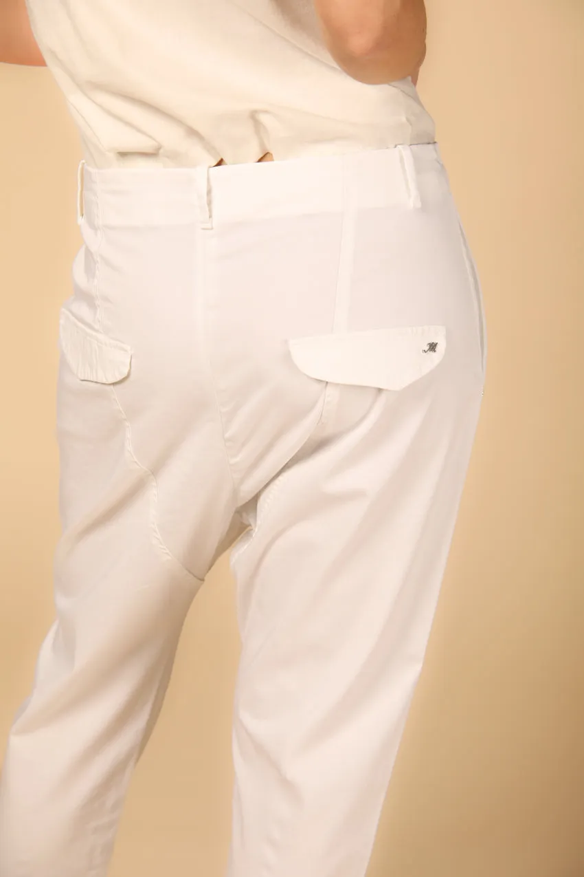 Malibu Jogger pantalone chino donna in gabardine relaxed ①