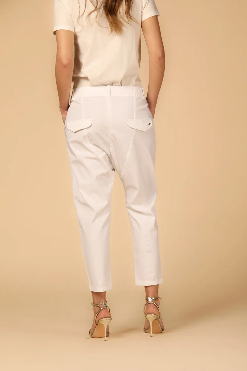 Malibu Jogger pantalone chino donna in gabardine relaxed ①