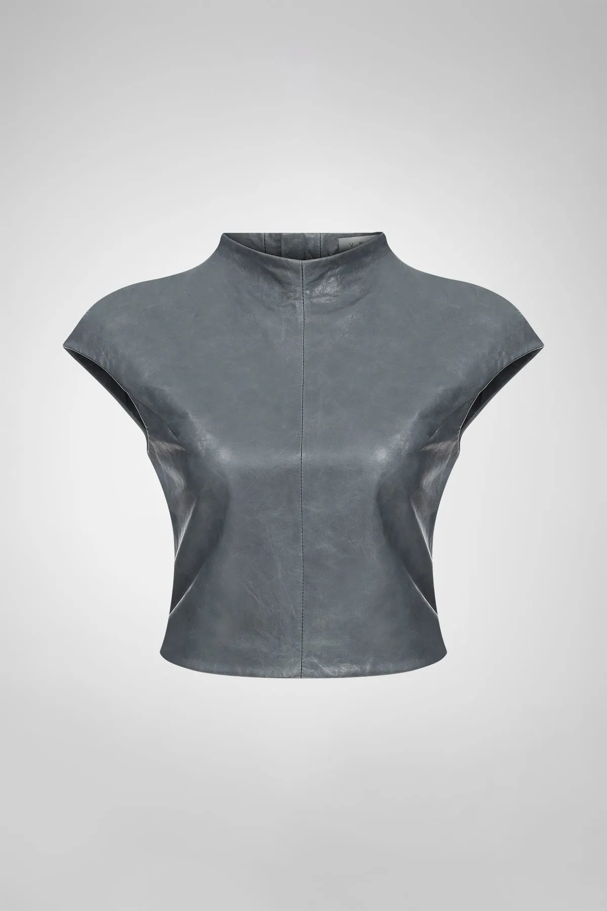 Marcia - Indigo Leather Vest