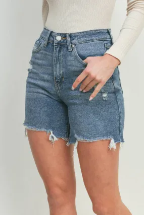 megan weekender short - medium denim