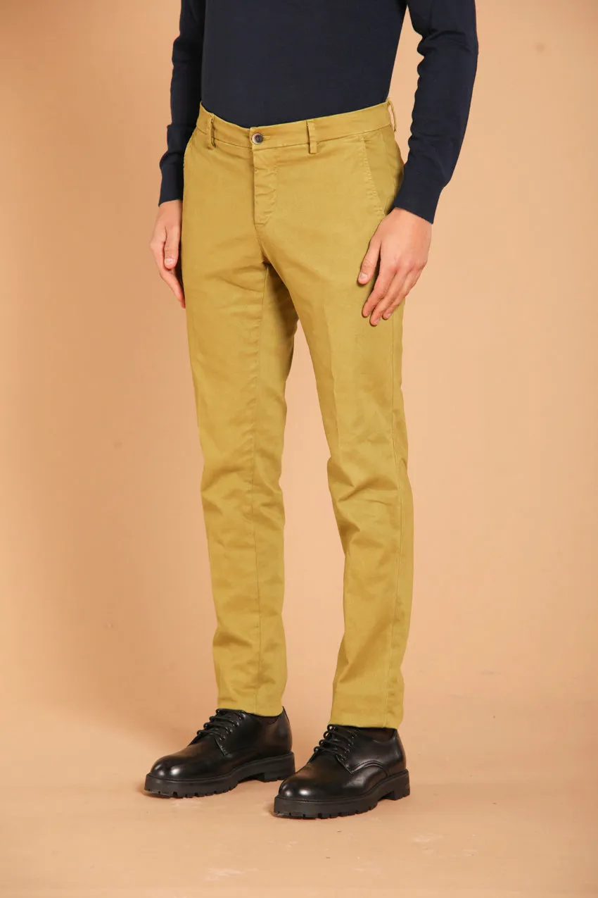 Milano Style pantalone chino uomo in gabardina stretch extra slim fit ①