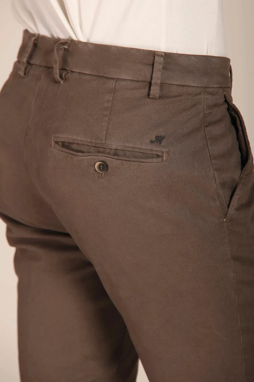 Extra Slim Fit Stretch Gabardine Chino Pants for Men - Milano Style