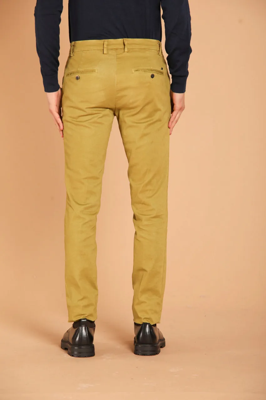 Milano Style pantalone chino uomo in gabardina stretch extra slim fit ①
