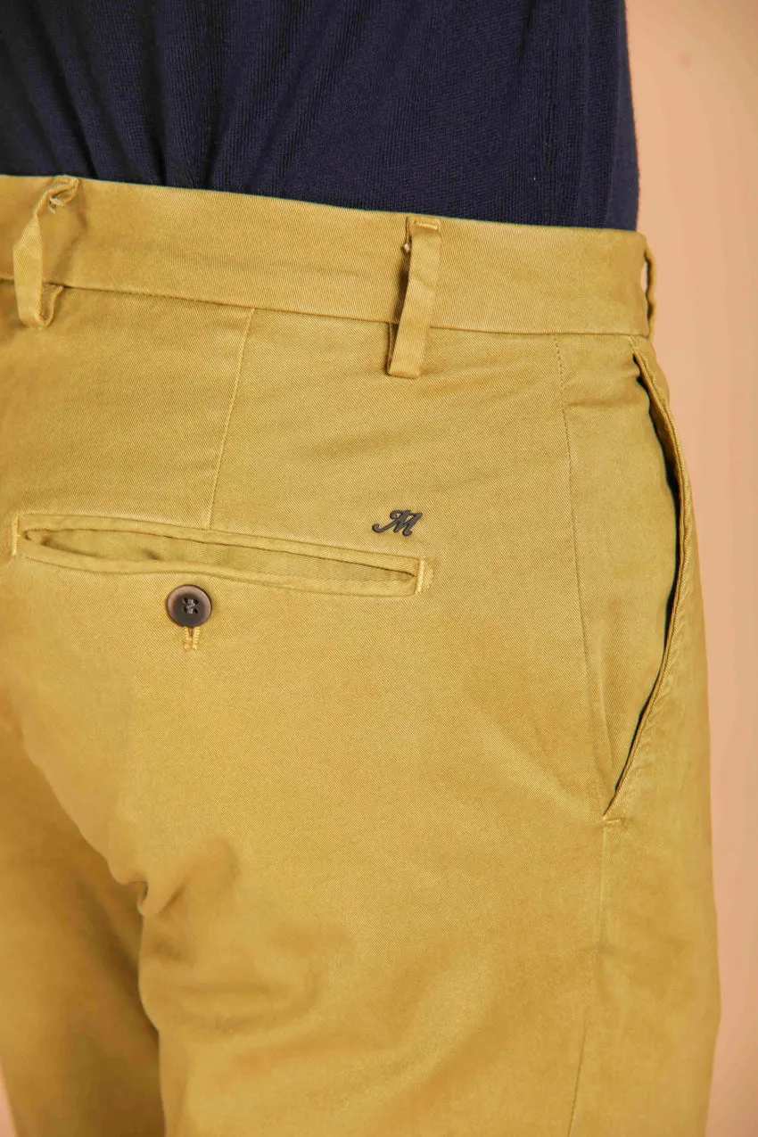 Milano Style pantalone chino uomo in gabardina stretch extra slim fit ①