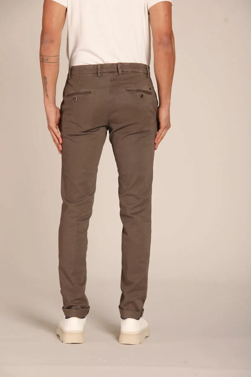 Extra Slim Fit Stretch Gabardine Chino Pants for Men - Milano Style