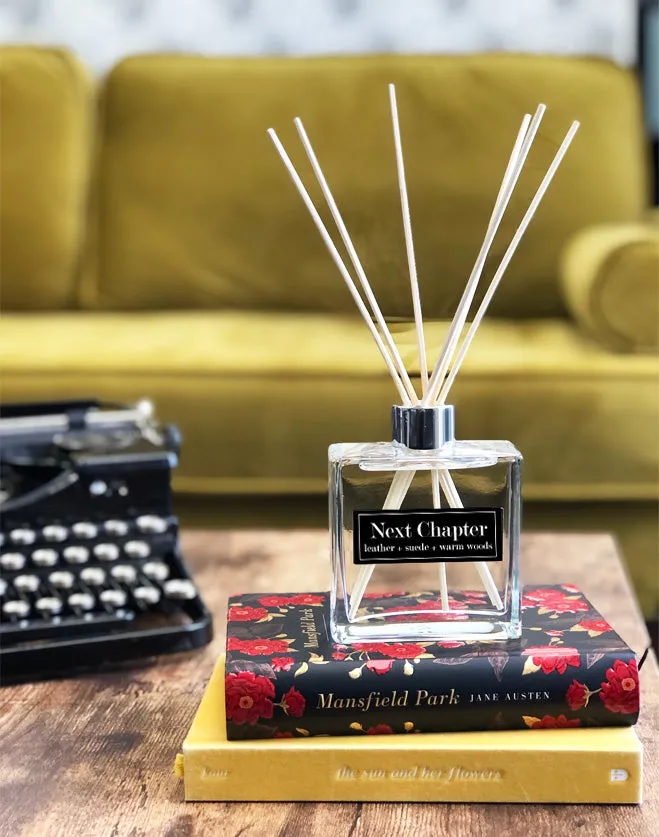Next Chapter 7oz Reed Diffuser Set - Leather   Suede   Old Books