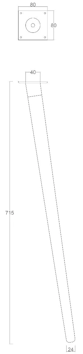 Norse Tapered  Angled Table Legs