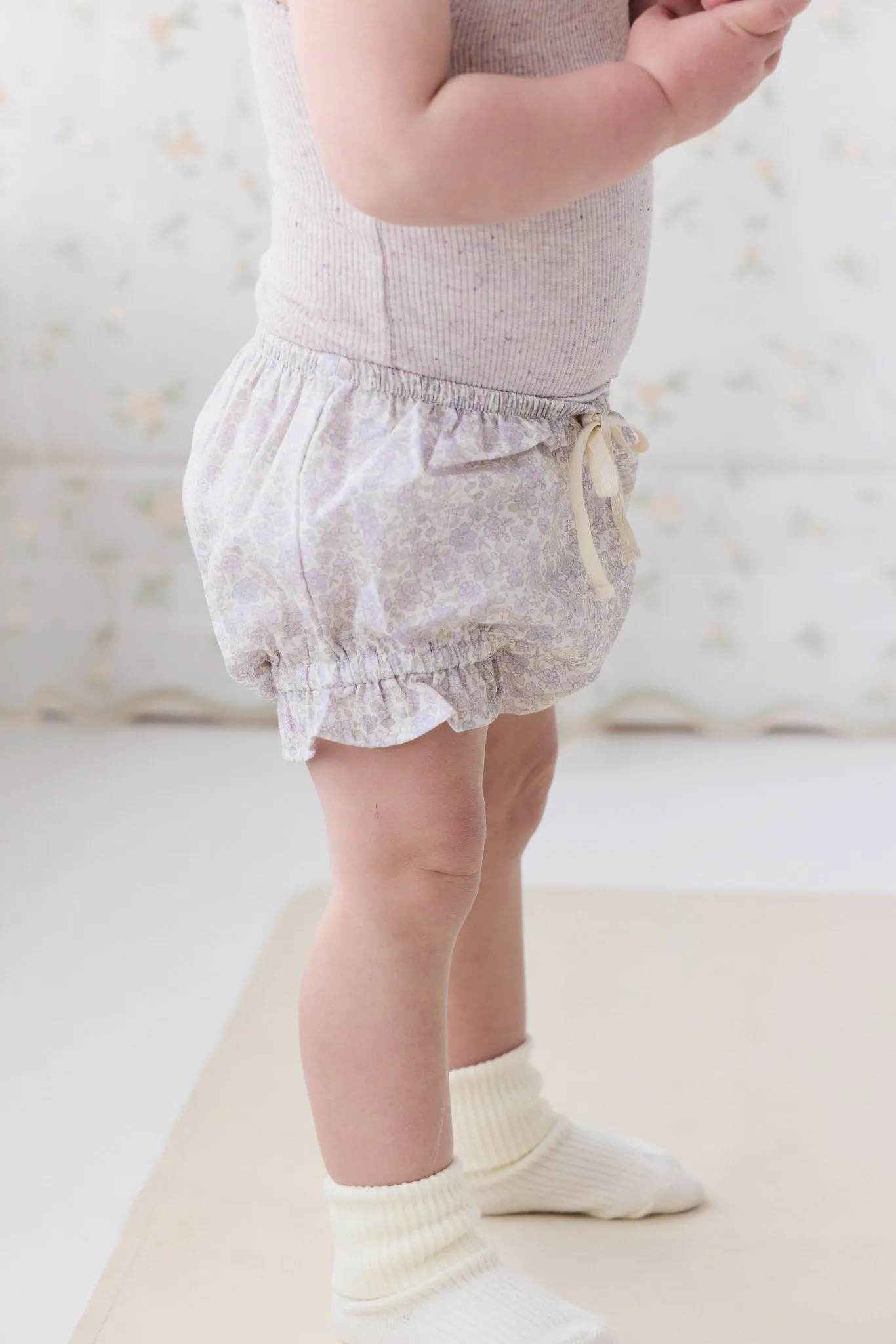 Organic Cotton Frill Bloomer - Chloe Lavender
