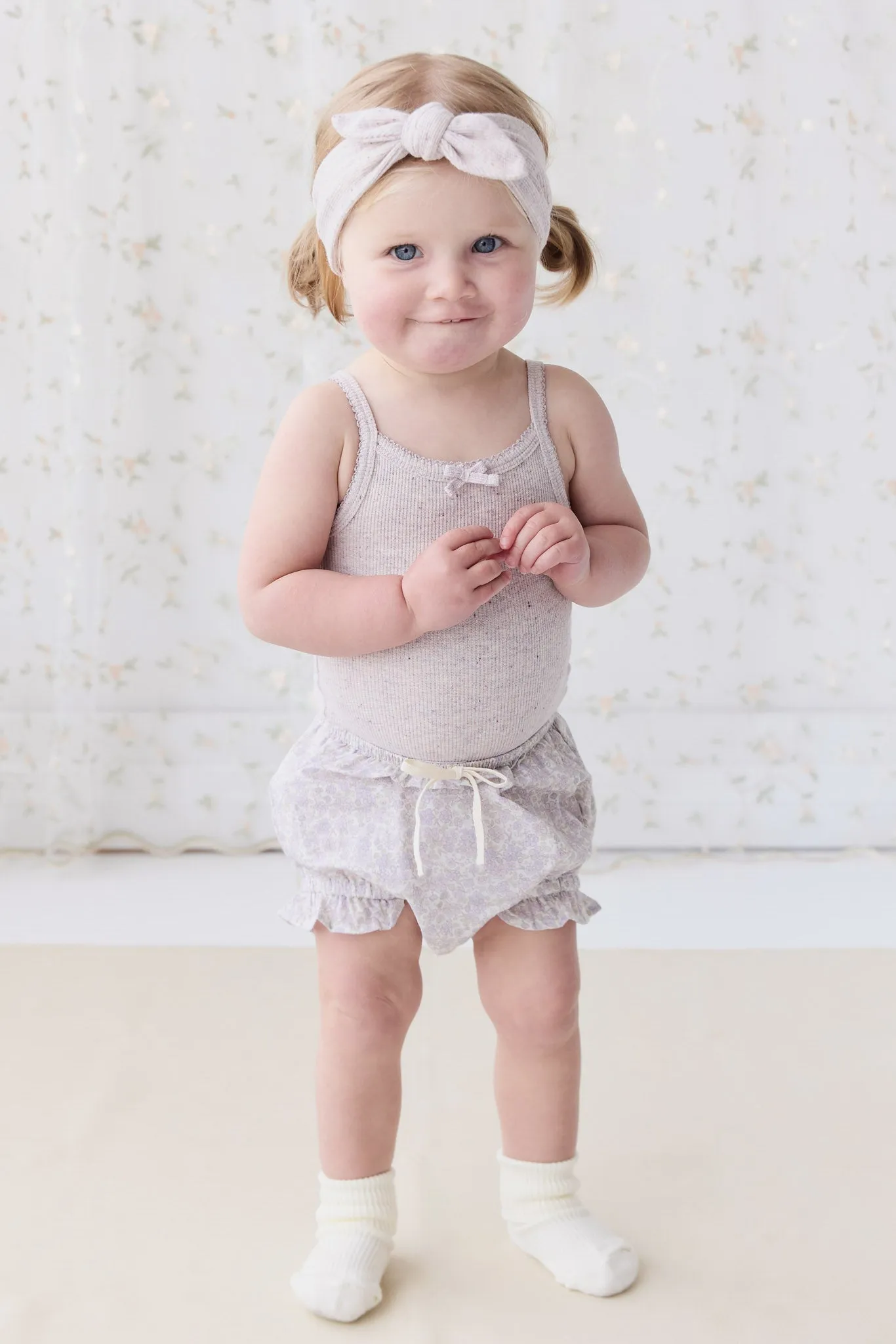 Organic Cotton Frill Bloomer - Chloe Lavender