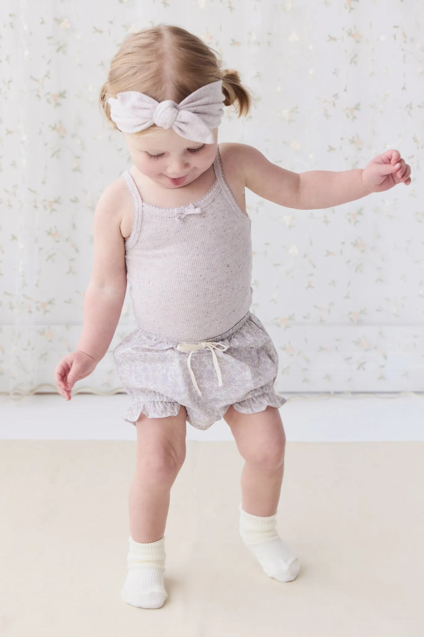 Organic Cotton Frill Bloomer - Chloe Lavender