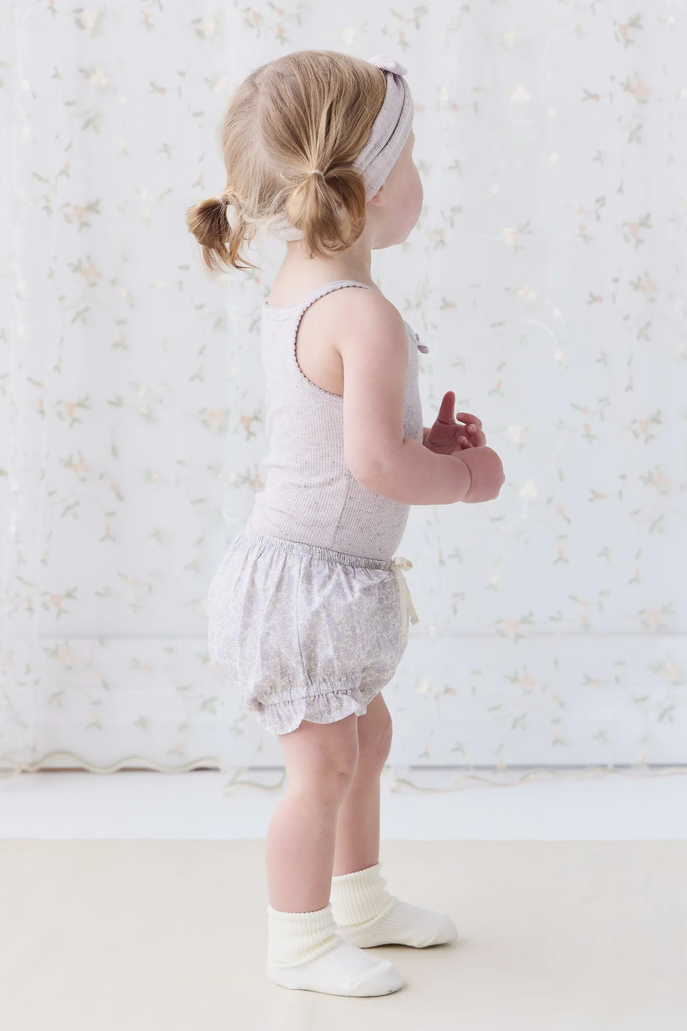 Organic Cotton Frill Bloomer - Chloe Lavender
