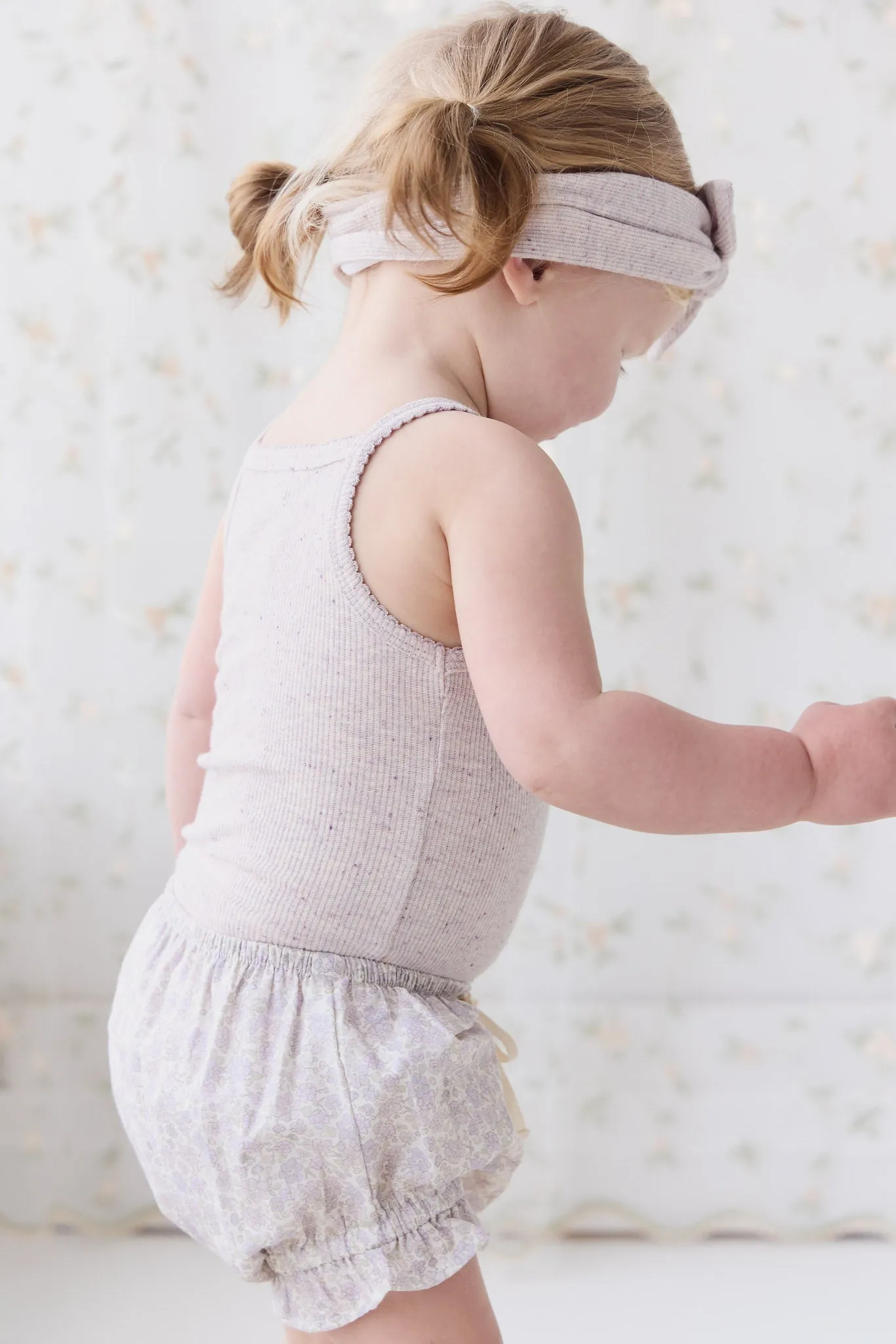 Organic Cotton Frill Bloomer - Chloe Lavender