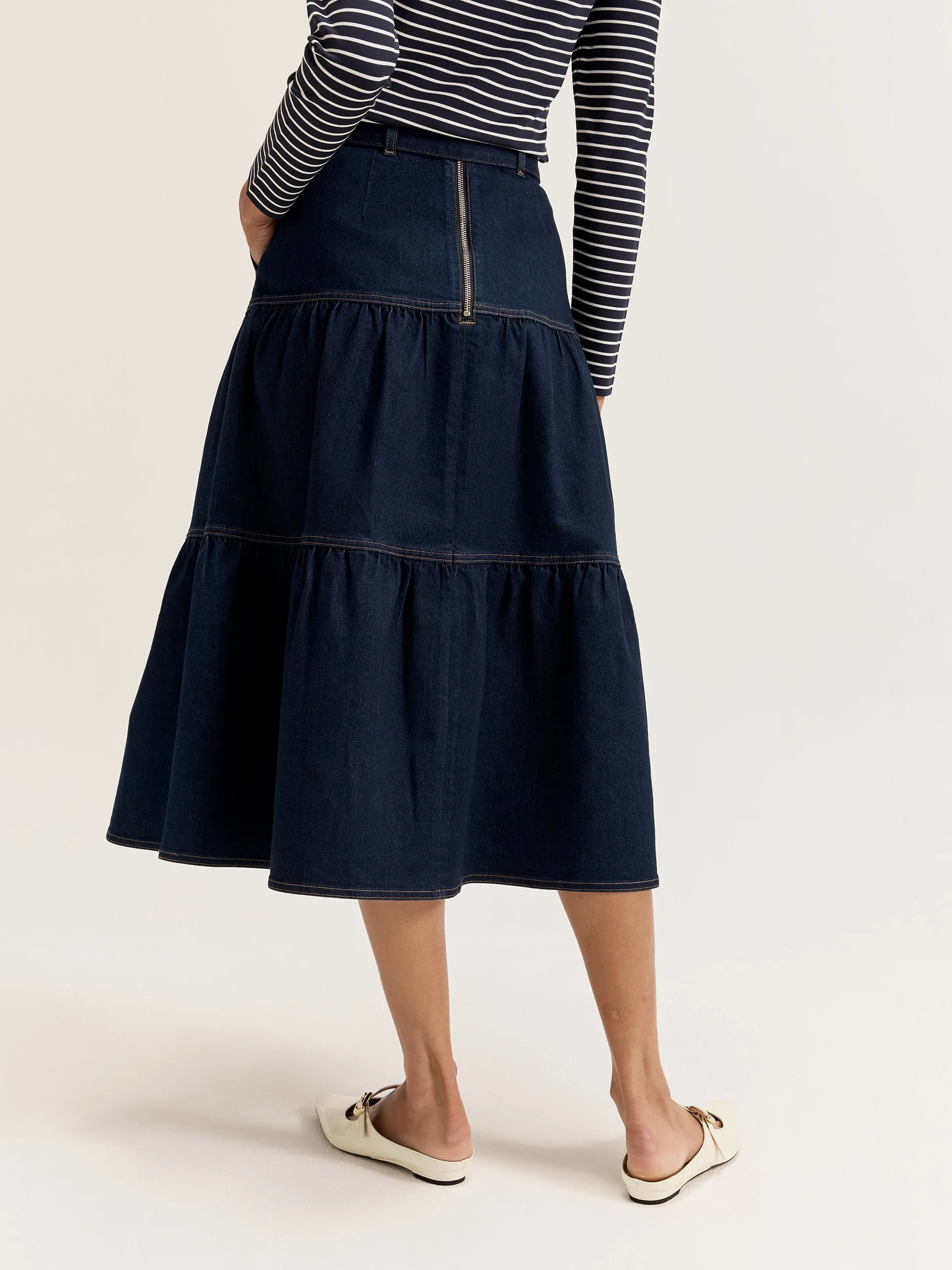 Piper Denim Midi Skirt