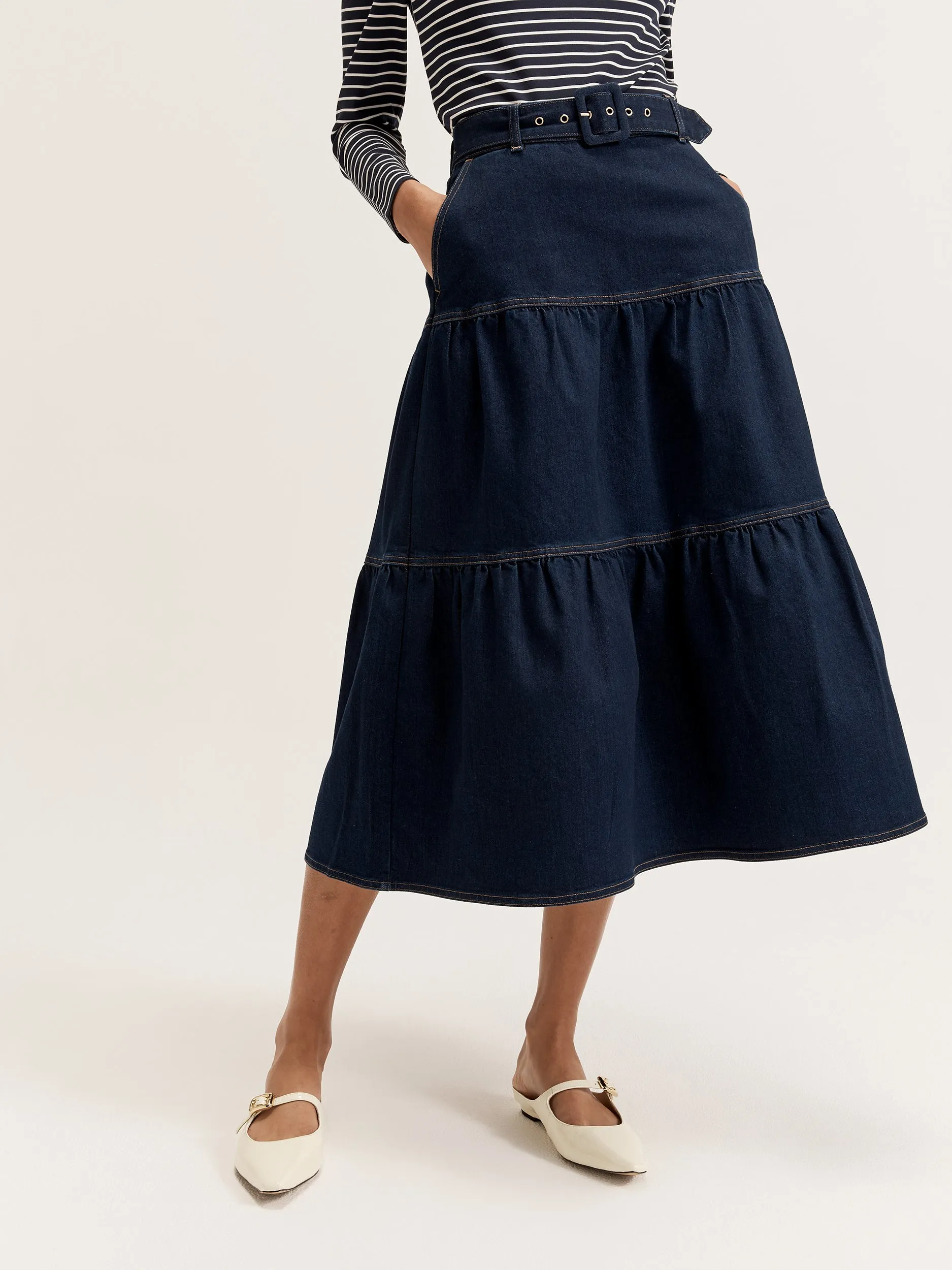 Piper Denim Midi Skirt