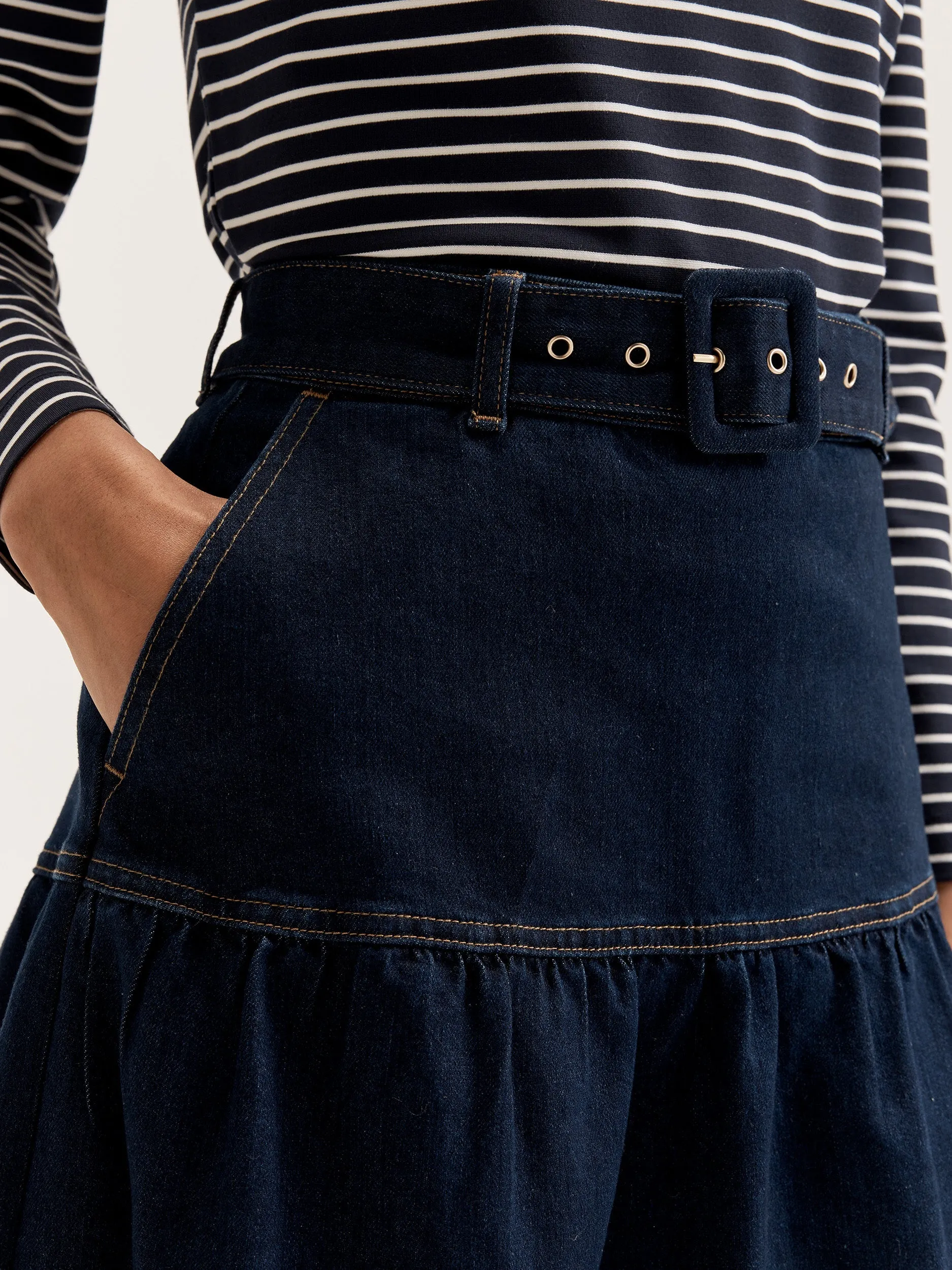 Piper Denim Midi Skirt
