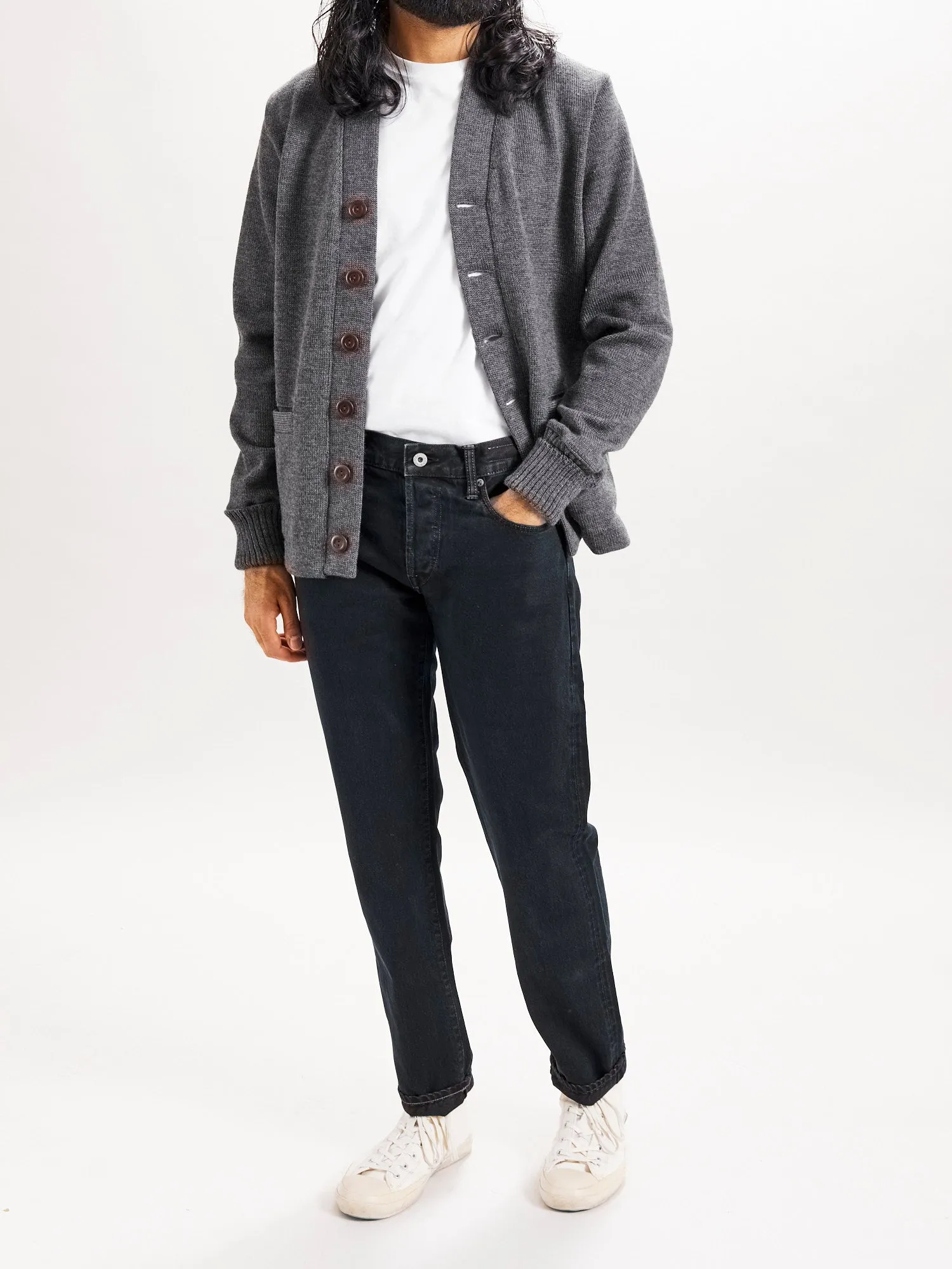 "Miles" 12.5oz Natural Slub Black Overdye Selvedge Denim - Pen Slim