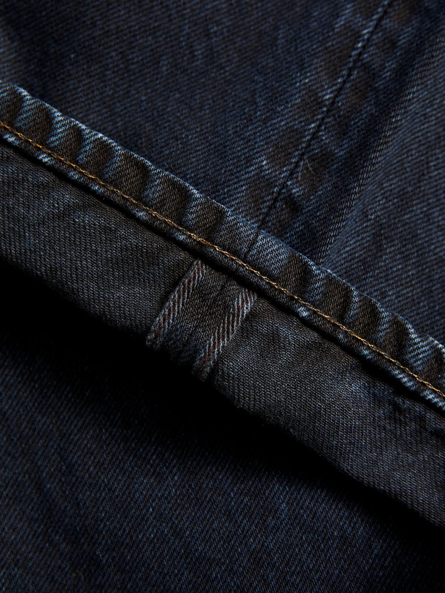 "Miles" 12.5oz Natural Slub Black Overdye Selvedge Denim - Pen Slim