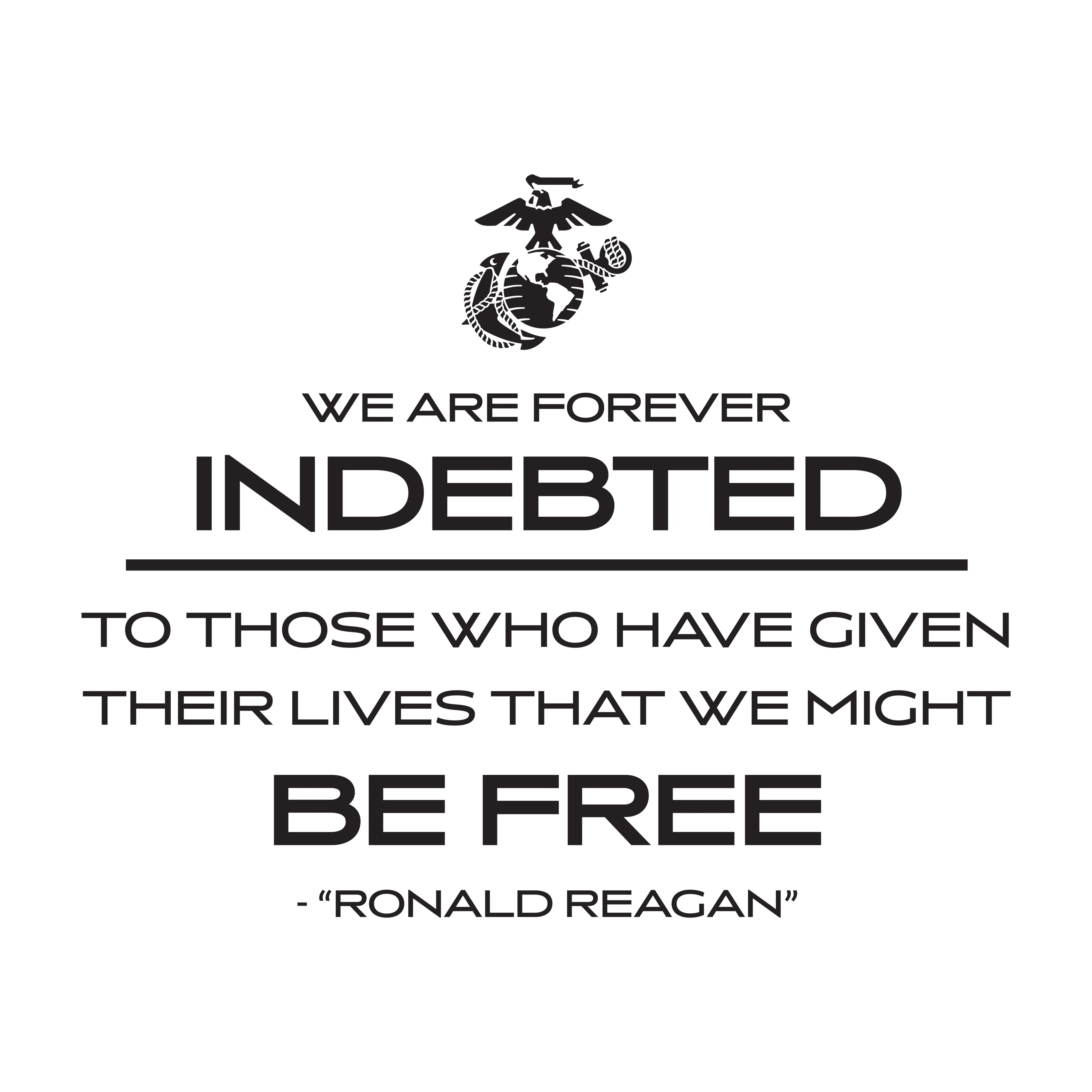 Ronald Reagan Indebted Quote 2-Sided Hoodie
