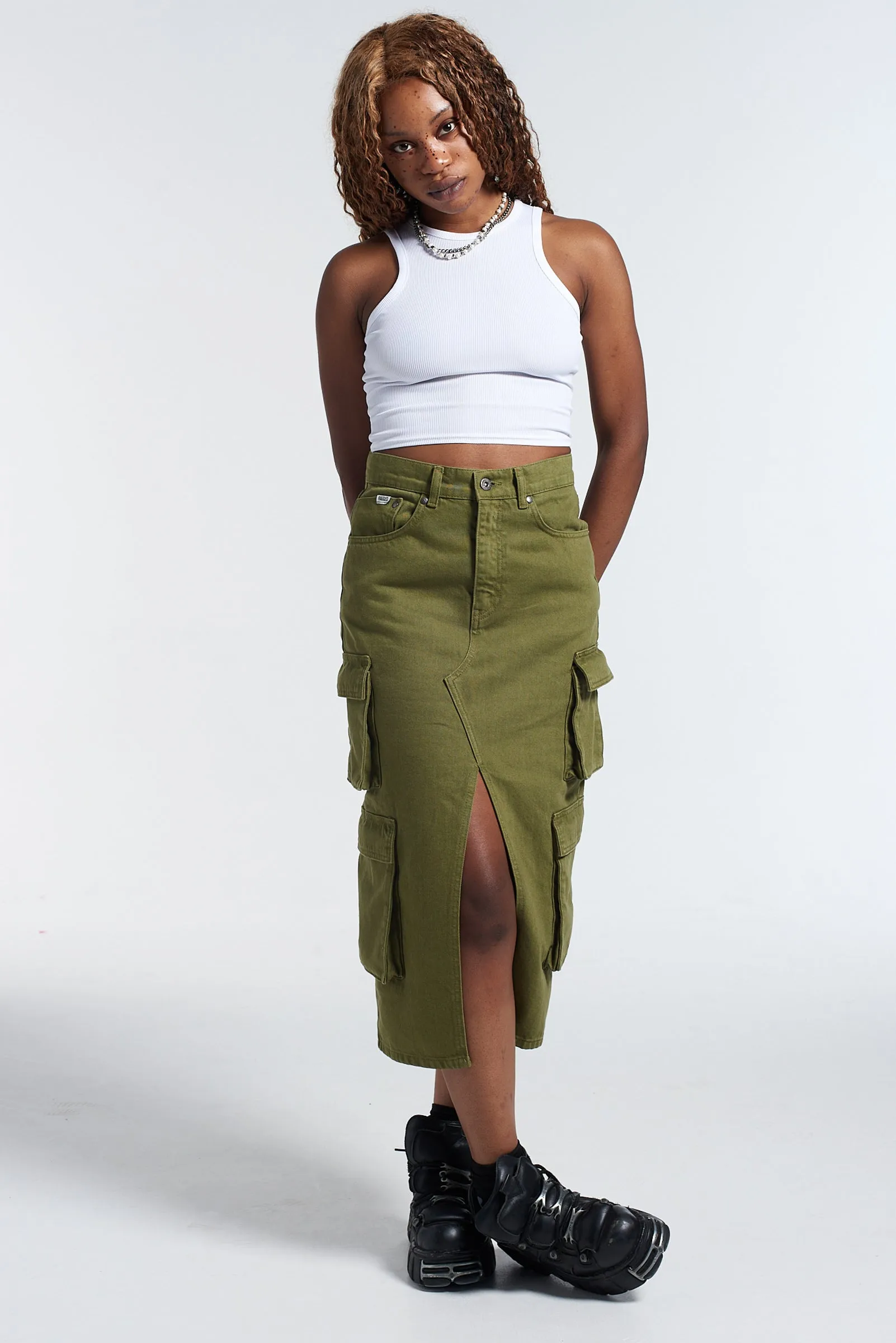 Soda Combat Skirt - Khaki
