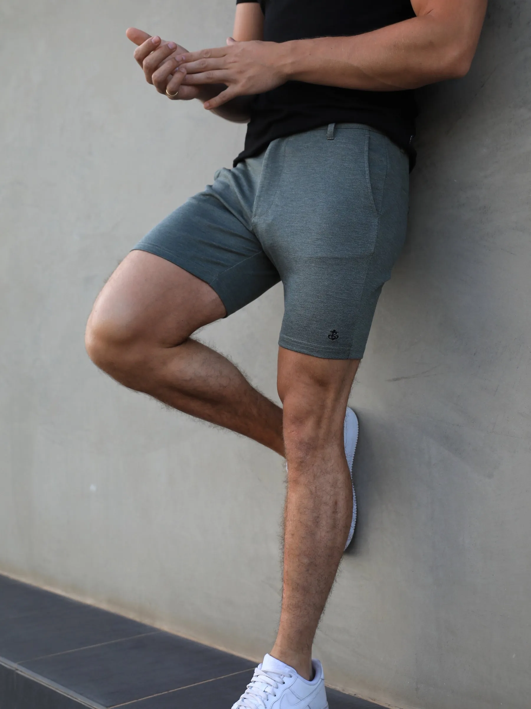 Sorrento Stretch Fit Shorts - Khaki Green