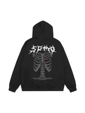 Thesupermade Skull Print Hoodie - 1455