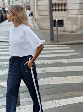 White Fourth Cropped T-shirt- Tacita
