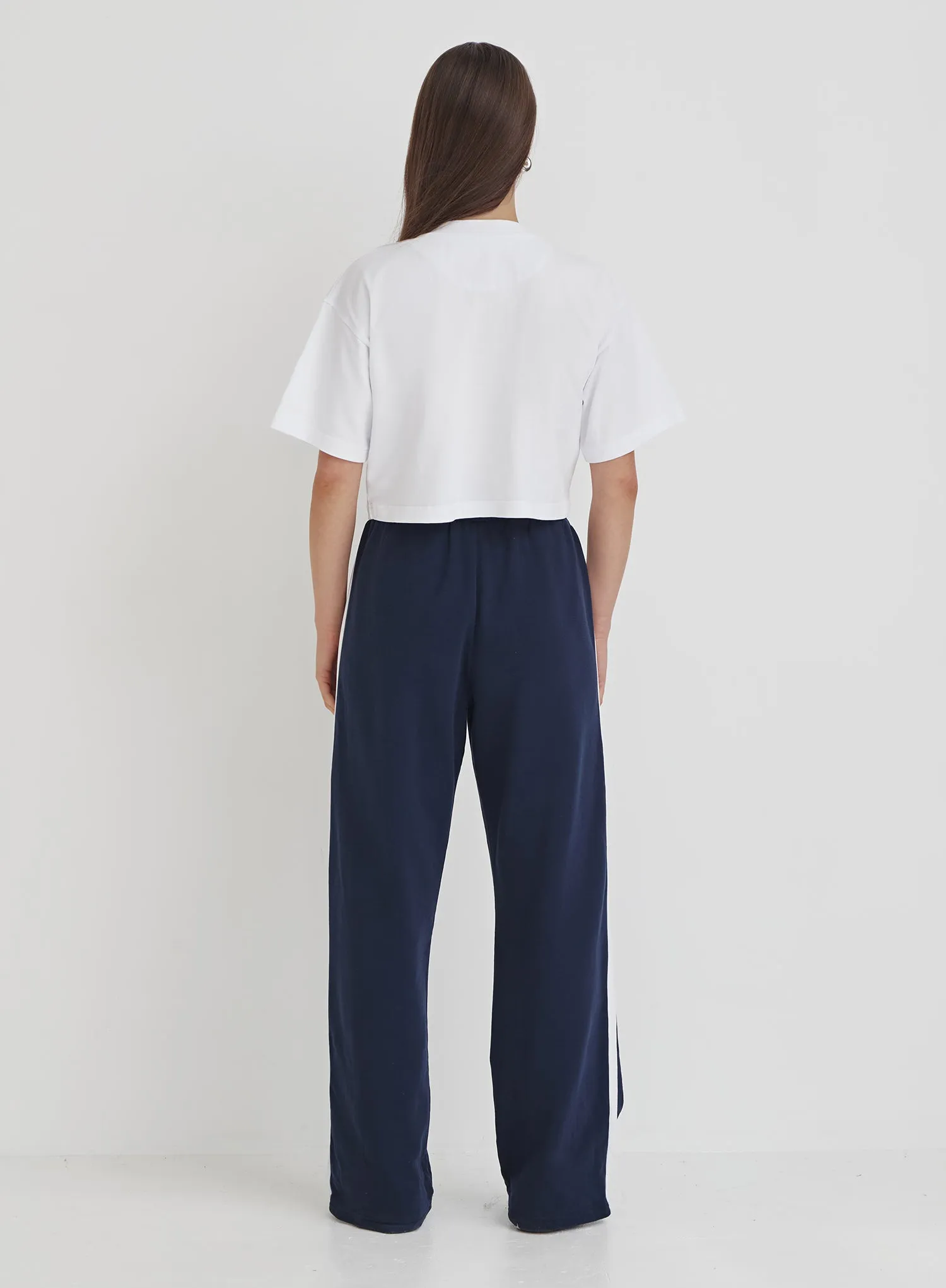 White Fourth Cropped T-shirt- Tacita