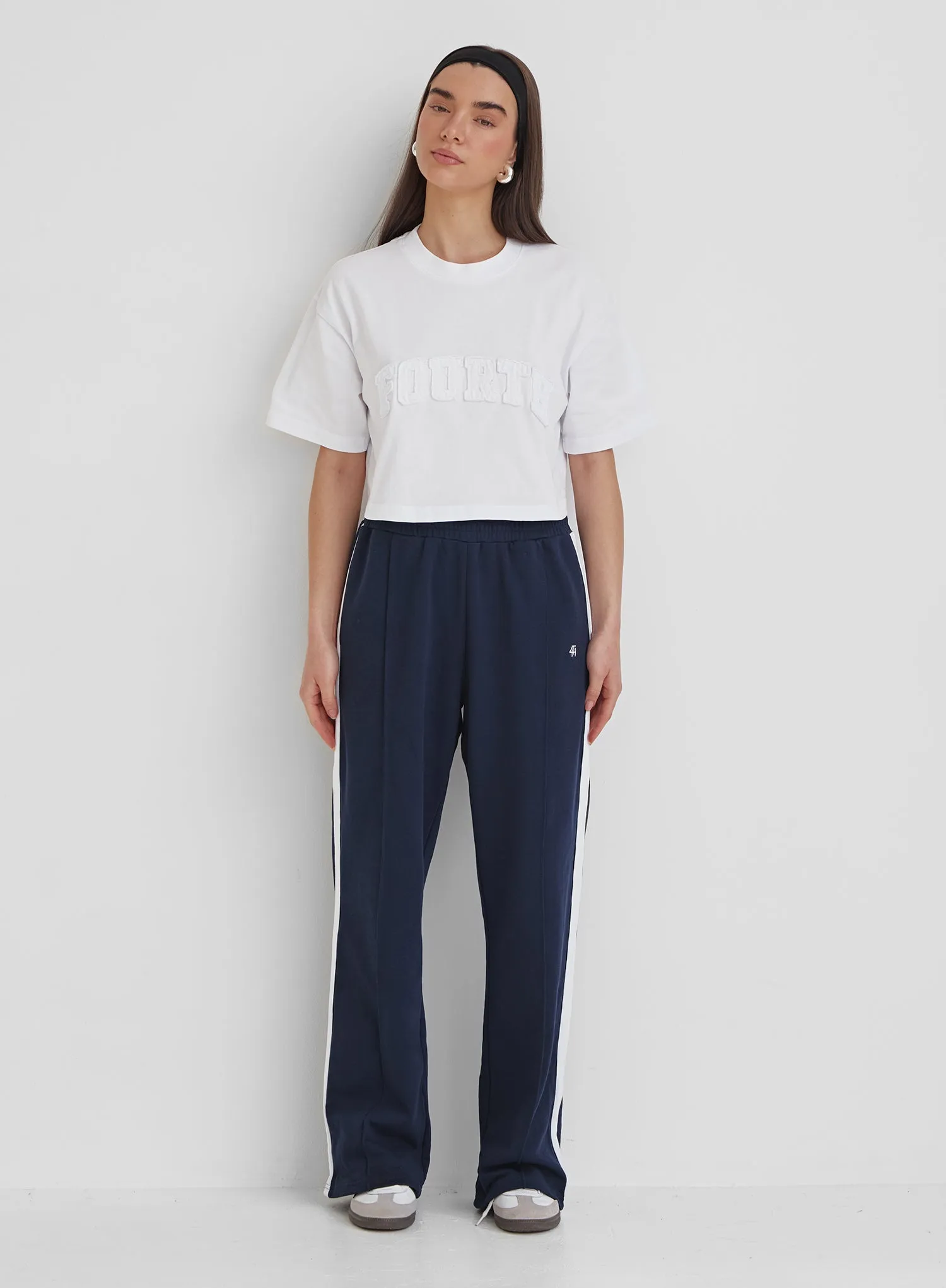 White Fourth Cropped T-shirt- Tacita