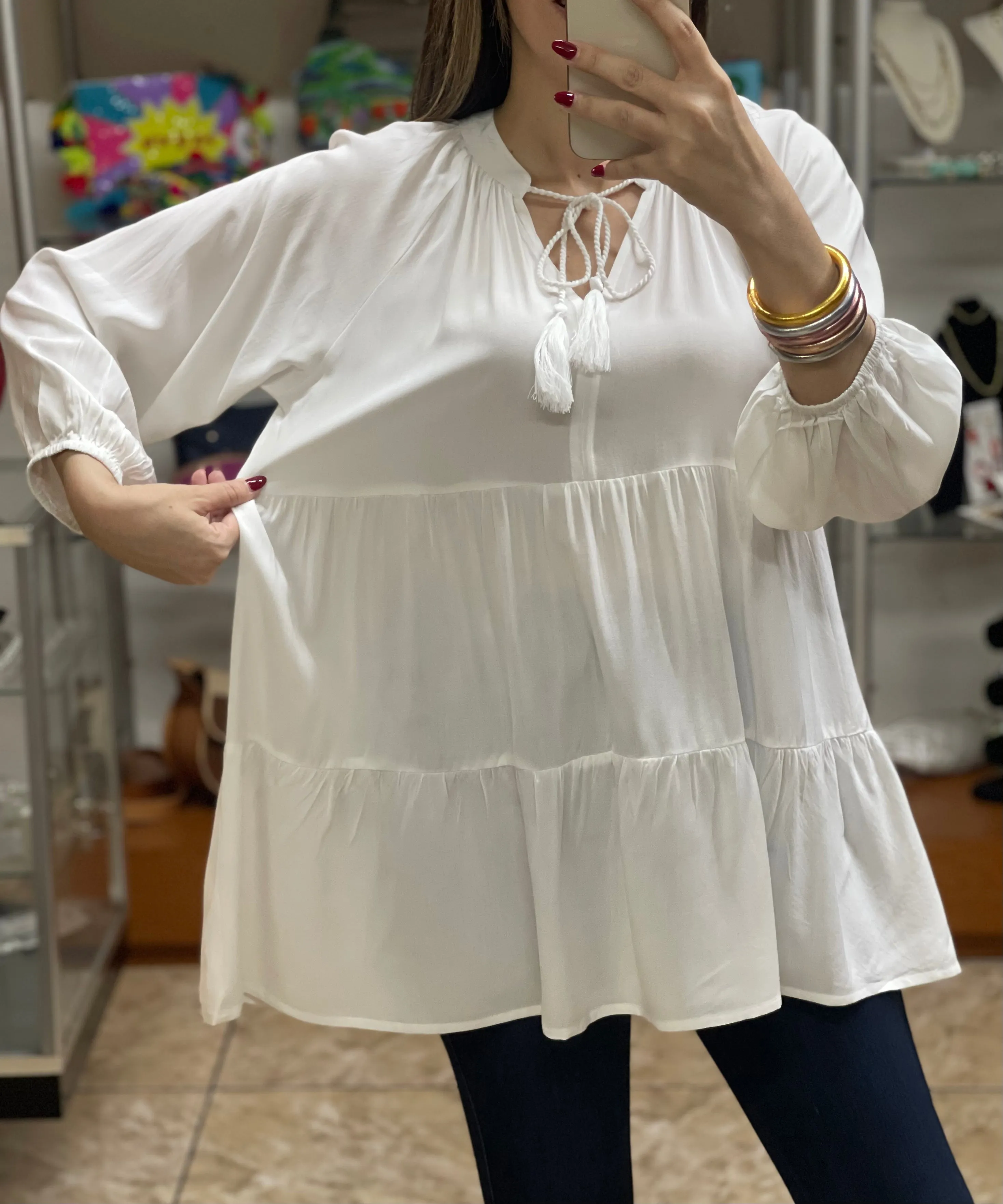 White Tunic Top