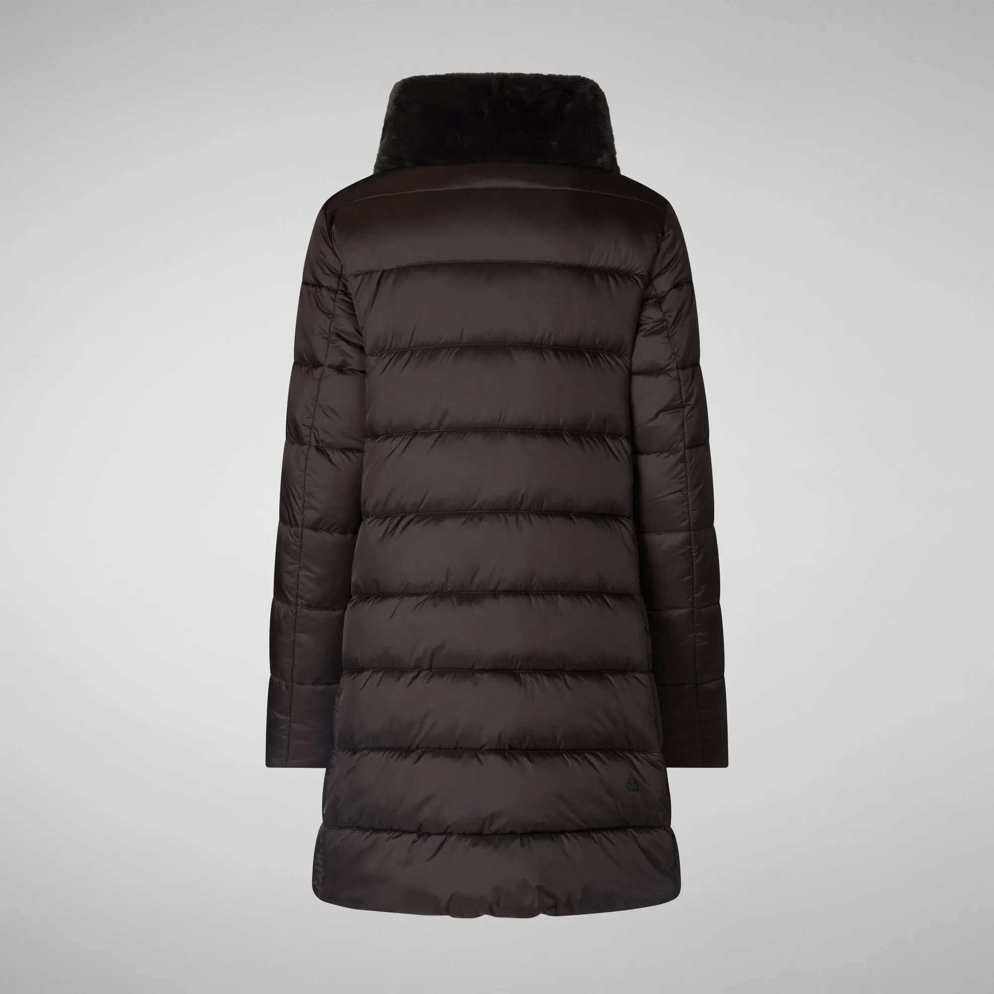 Woman's coat Dalea in brown black