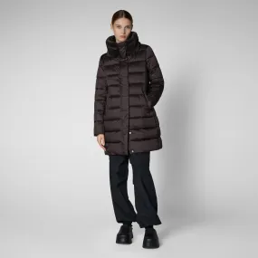 Woman's coat Dalea in brown black