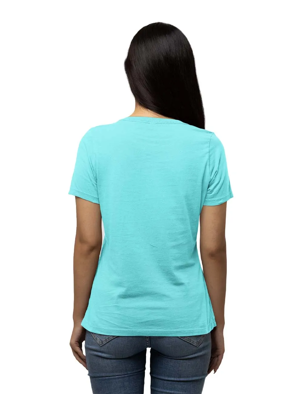 WOMENS BTS -1 PRINTED TSHIRT - AQUA